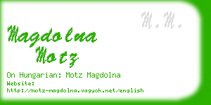 magdolna motz business card